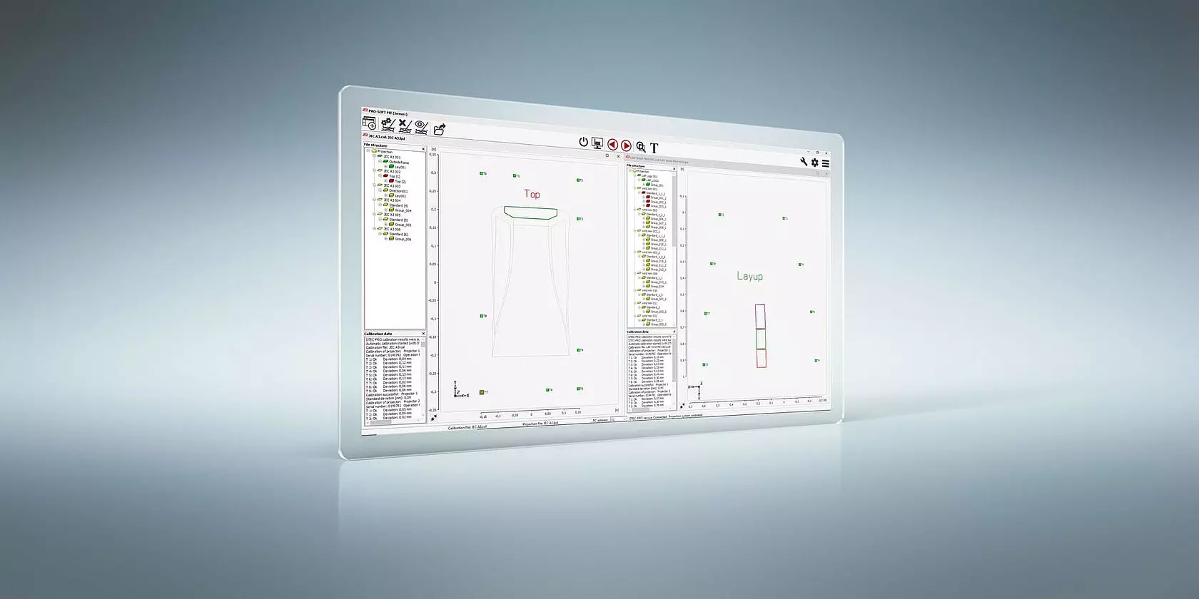 Interfejs oprogramowania PRO-SOFT do obsługi systemu kamer DTEC-PRO