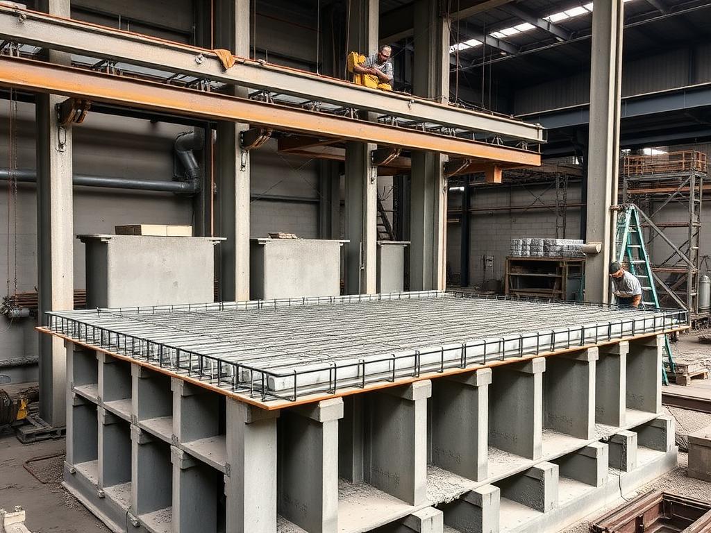 Stół do produkcji prefabrykatów betonowych